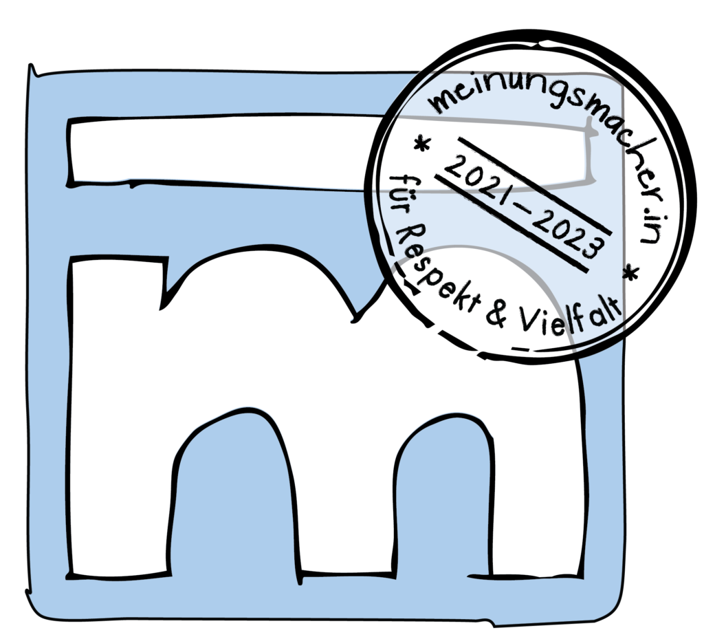 Logo Meinungsmacher.in 2021-2023